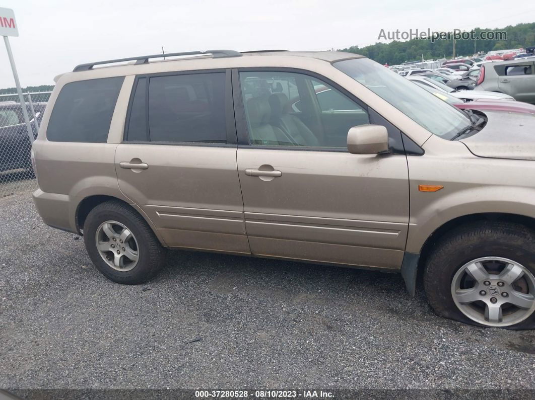 2007 Honda Pilot Ex-l Beige vin: 5FNYF18557B004130