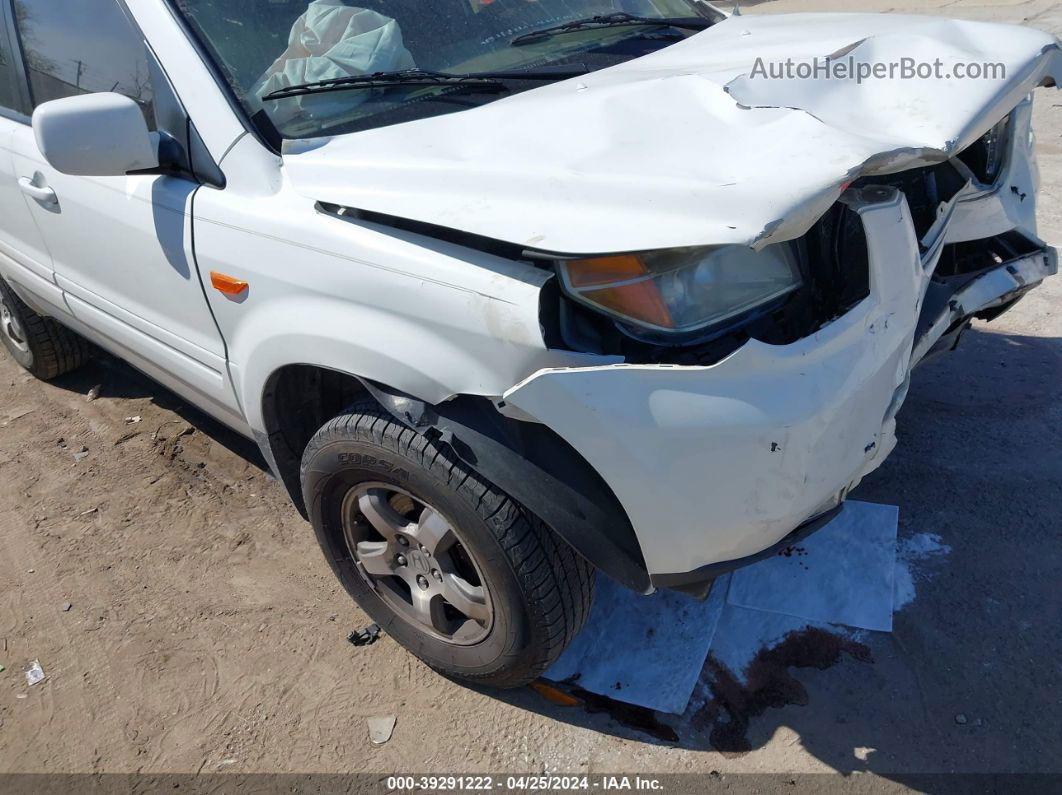 2007 Honda Pilot Ex-l White vin: 5FNYF18557B007349