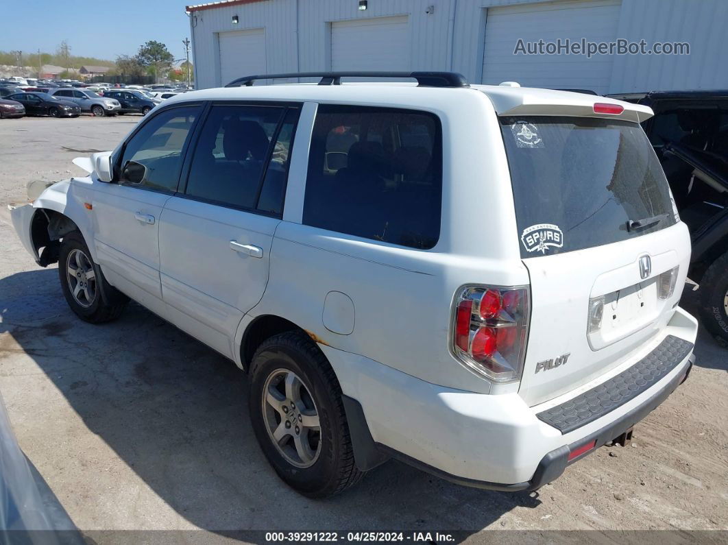 2007 Honda Pilot Ex-l White vin: 5FNYF18557B007349