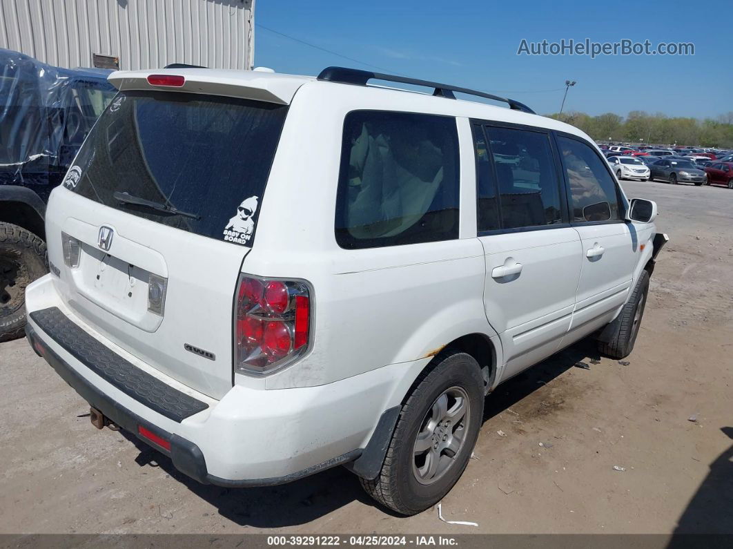 2007 Honda Pilot Ex-l White vin: 5FNYF18557B007349