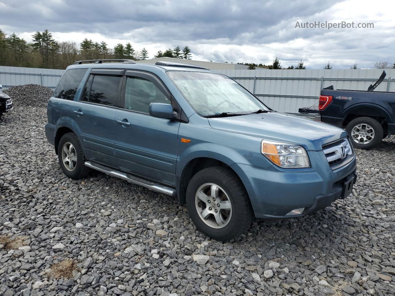 2007 Honda Pilot Exl Blue vin: 5FNYF18557B032722