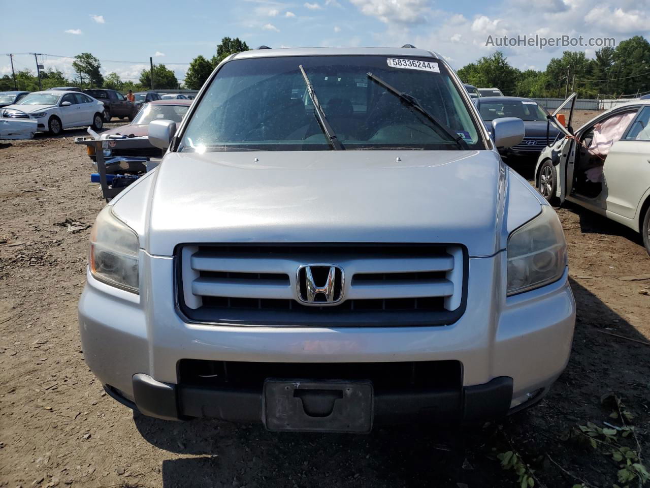 2007 Honda Pilot Exl Silver vin: 5FNYF18567B015010