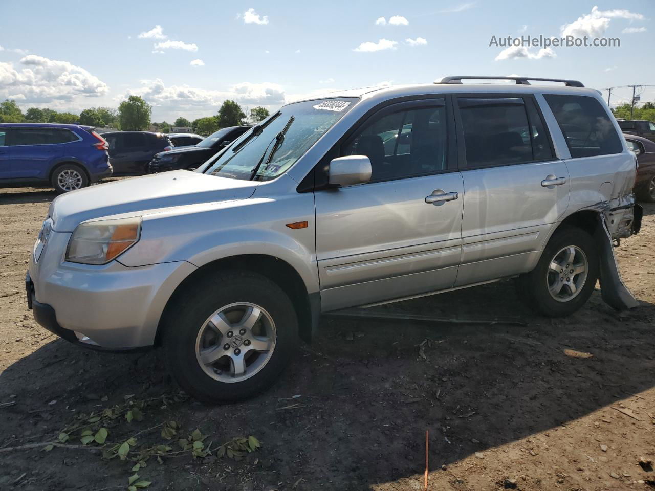 2007 Honda Pilot Exl Silver vin: 5FNYF18567B015010