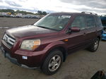 2007 Honda Pilot Exl Burgundy vin: 5FNYF18577B029787