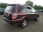 2007 Honda Pilot Exl Burgundy vin: 5FNYF18577B029787