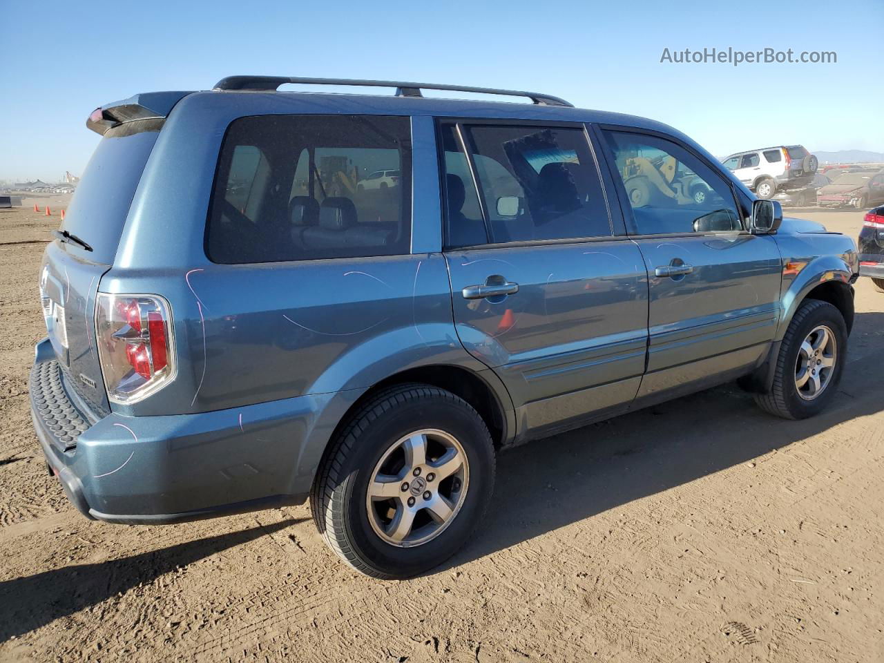 2007 Honda Pilot Exl Blue vin: 5FNYF18587B025618