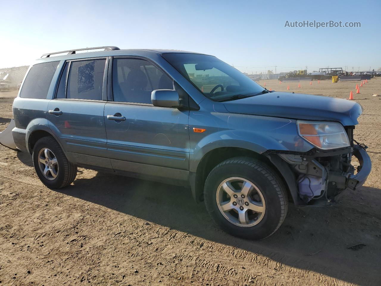 2007 Honda Pilot Exl Blue vin: 5FNYF18587B025618