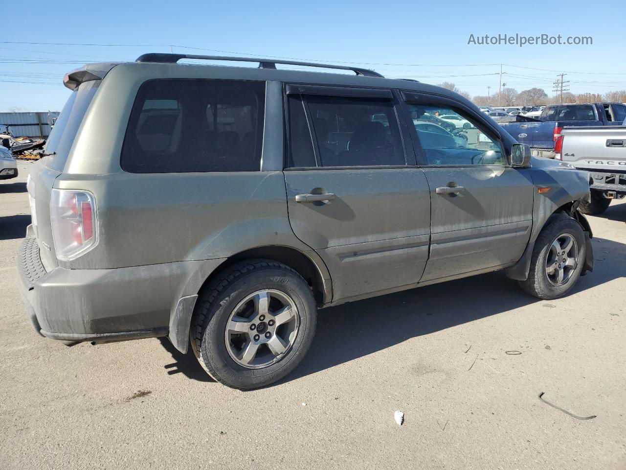 2007 Honda Pilot Exl Green vin: 5FNYF18587B027997