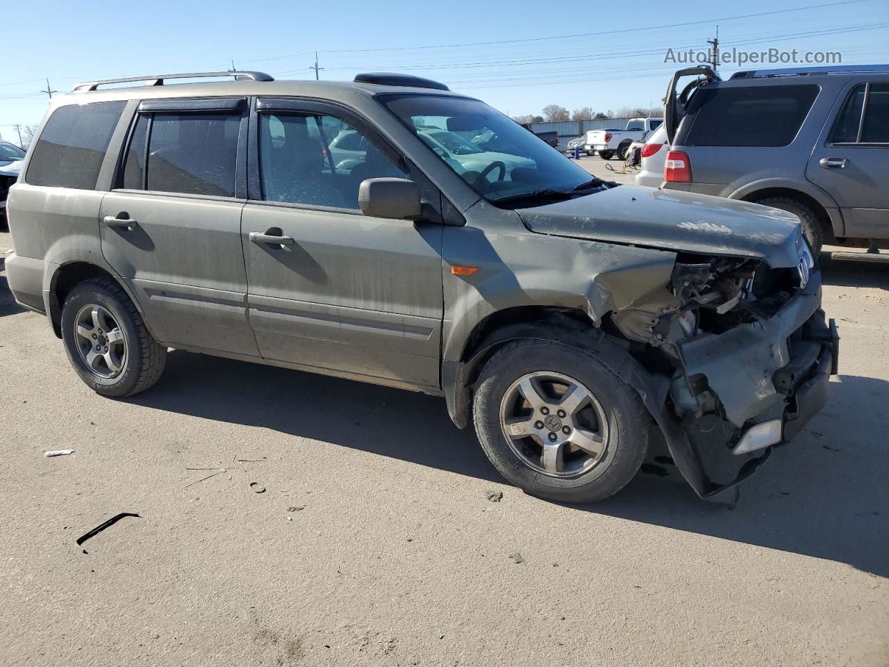 2007 Honda Pilot Exl Green vin: 5FNYF18587B027997