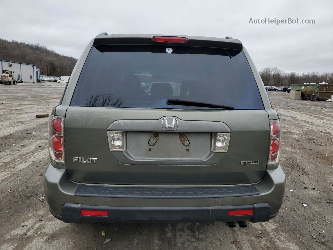 2007 Honda Pilot Exl Зеленый vin: 5FNYF18597B019486