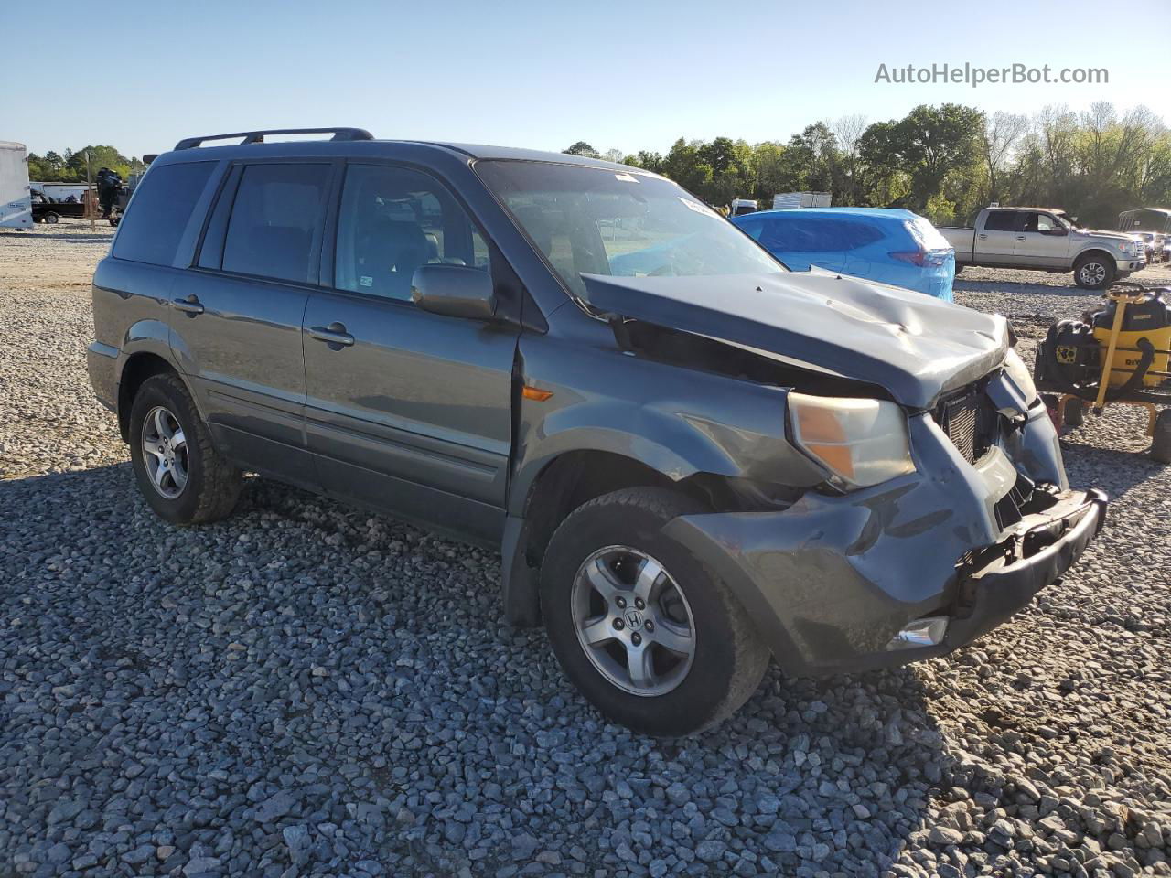 2007 Honda Pilot Exl Gray vin: 5FNYF18597B022386