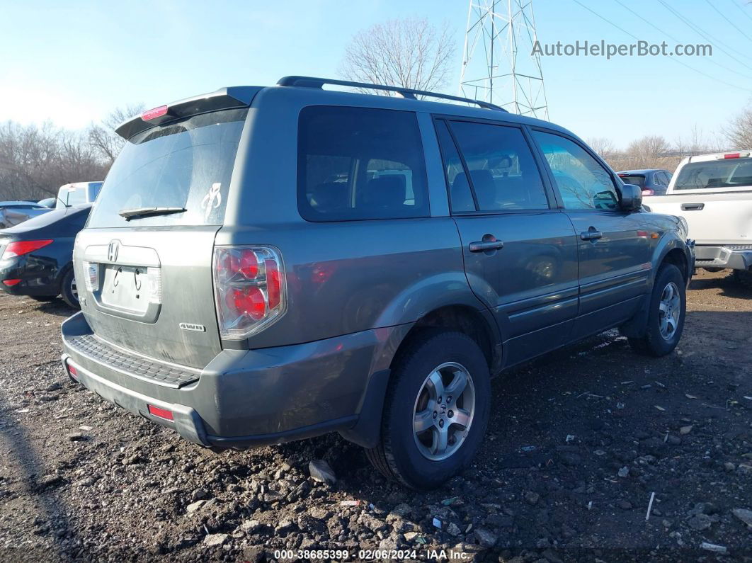 2007 Honda Pilot Ex-l Gray vin: 5FNYF18647B033059