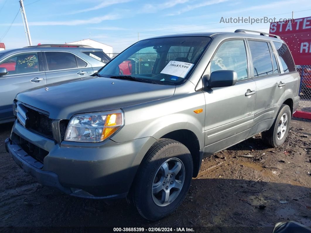 2007 Honda Pilot Ex-l Gray vin: 5FNYF18647B033059