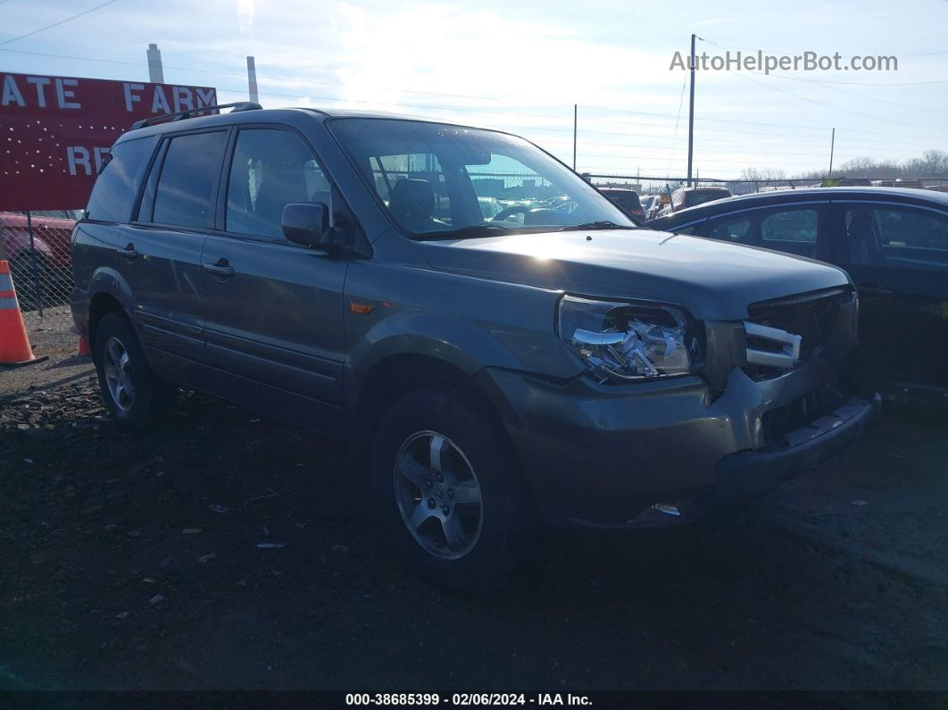 2007 Honda Pilot Ex-l Gray vin: 5FNYF18647B033059