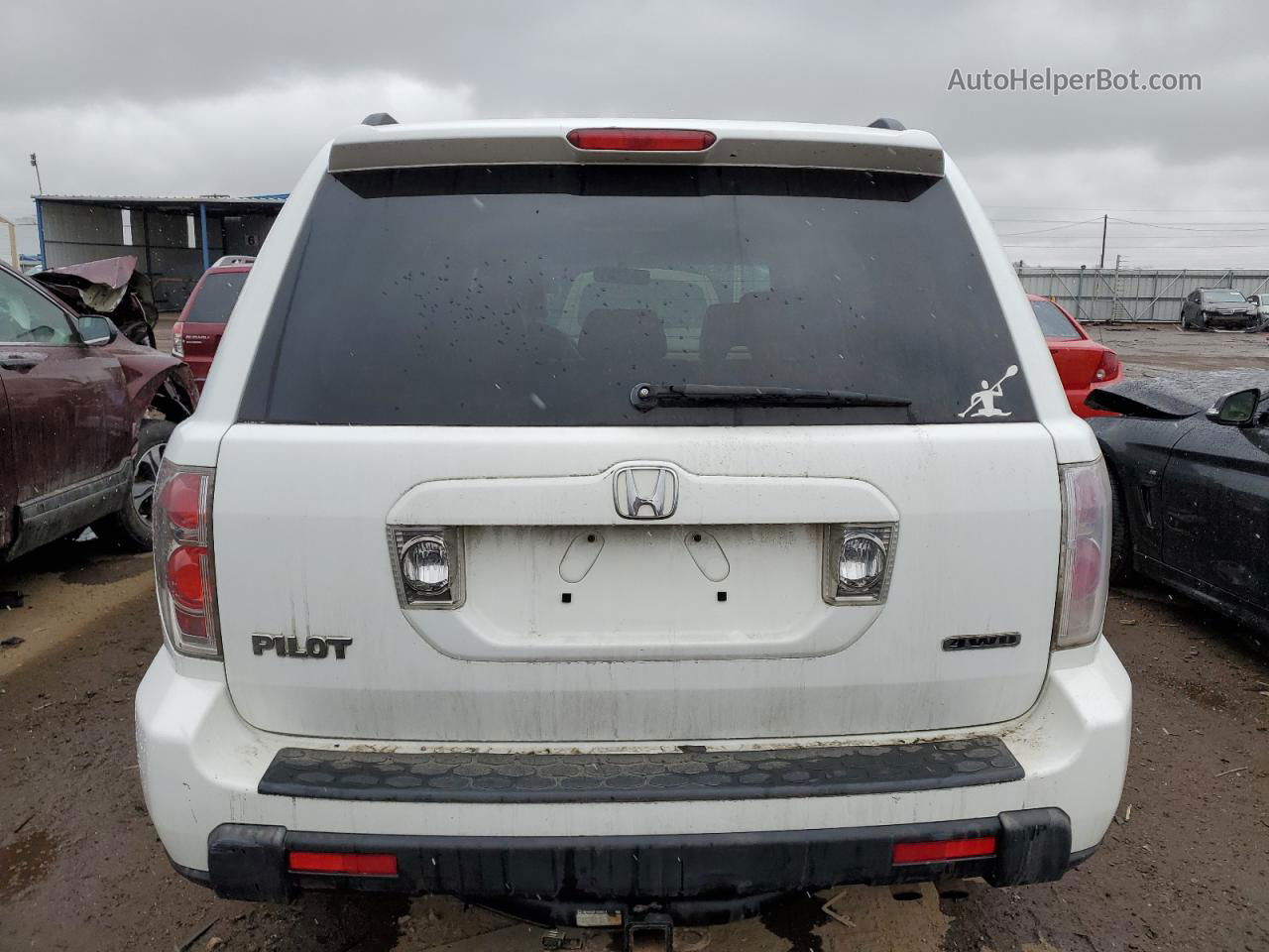 2007 Honda Pilot Exl White vin: 5FNYF18667B006459