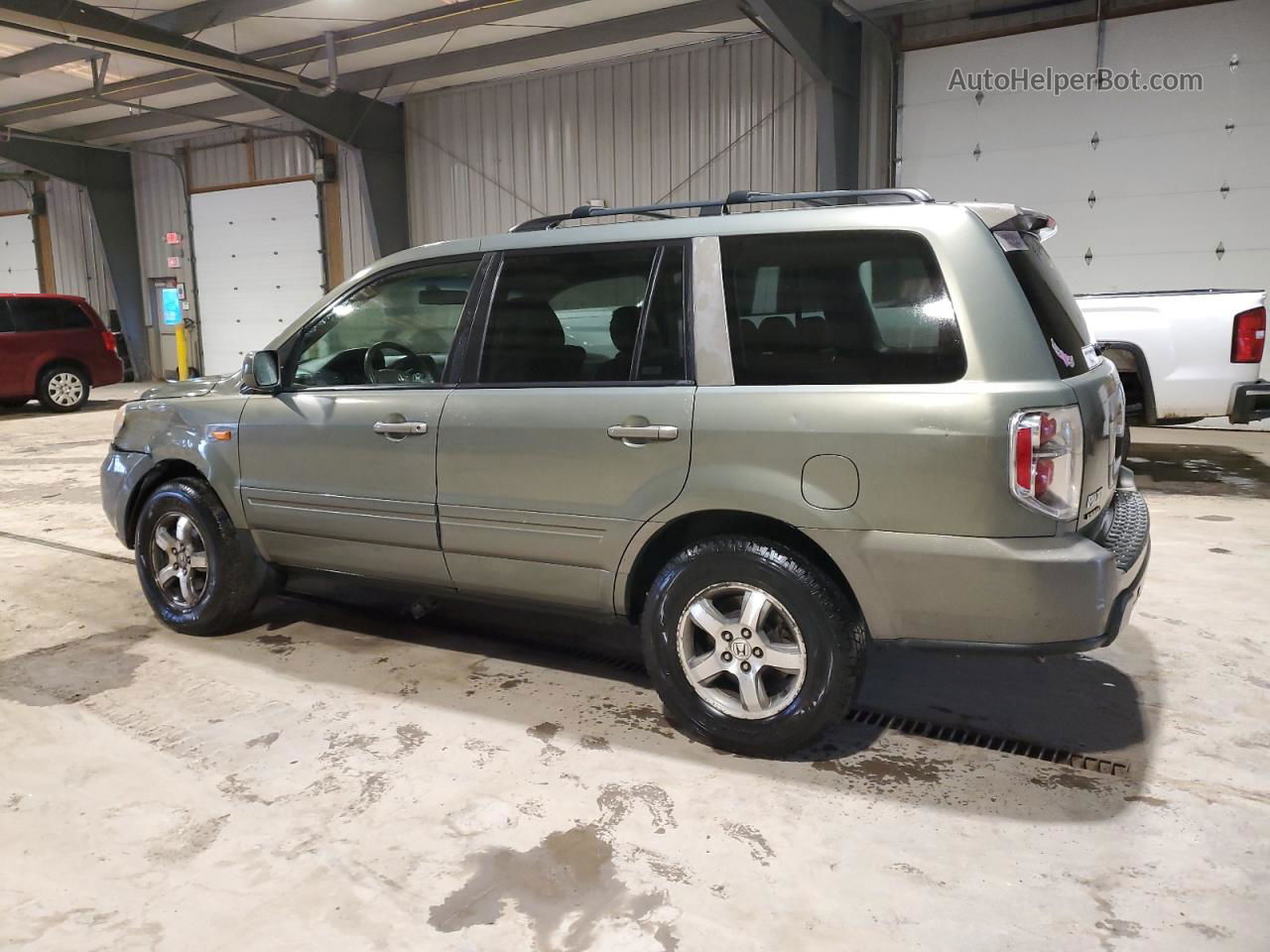 2007 Honda Pilot Exl Зеленый vin: 5FNYF18687B002977