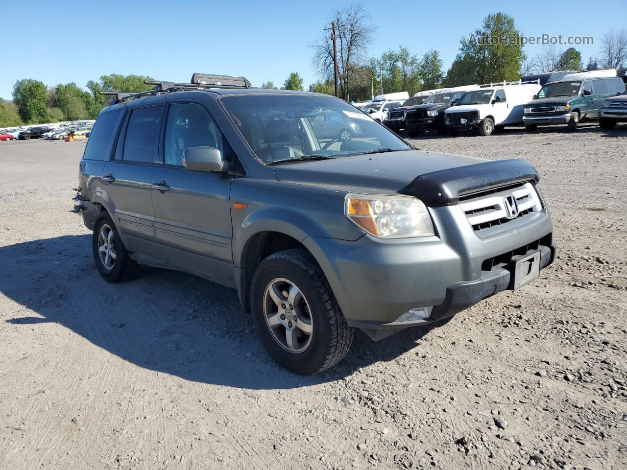 2007 Honda Pilot Exl Gray vin: 5FNYF18687B033081