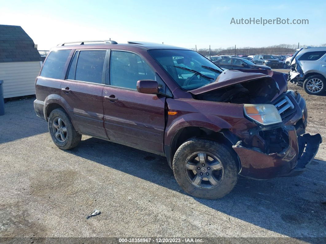 2007 Honda Pilot Ex-l Purple vin: 5FNYF18697B006018