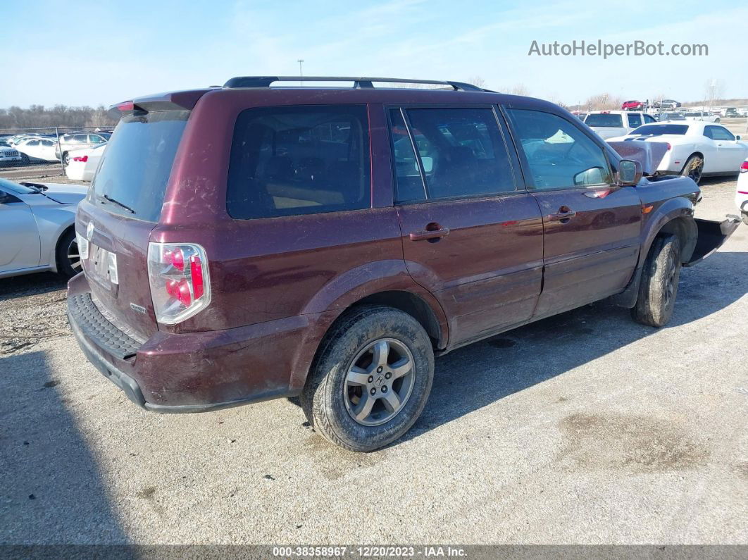 2007 Honda Pilot Ex-l Purple vin: 5FNYF18697B006018