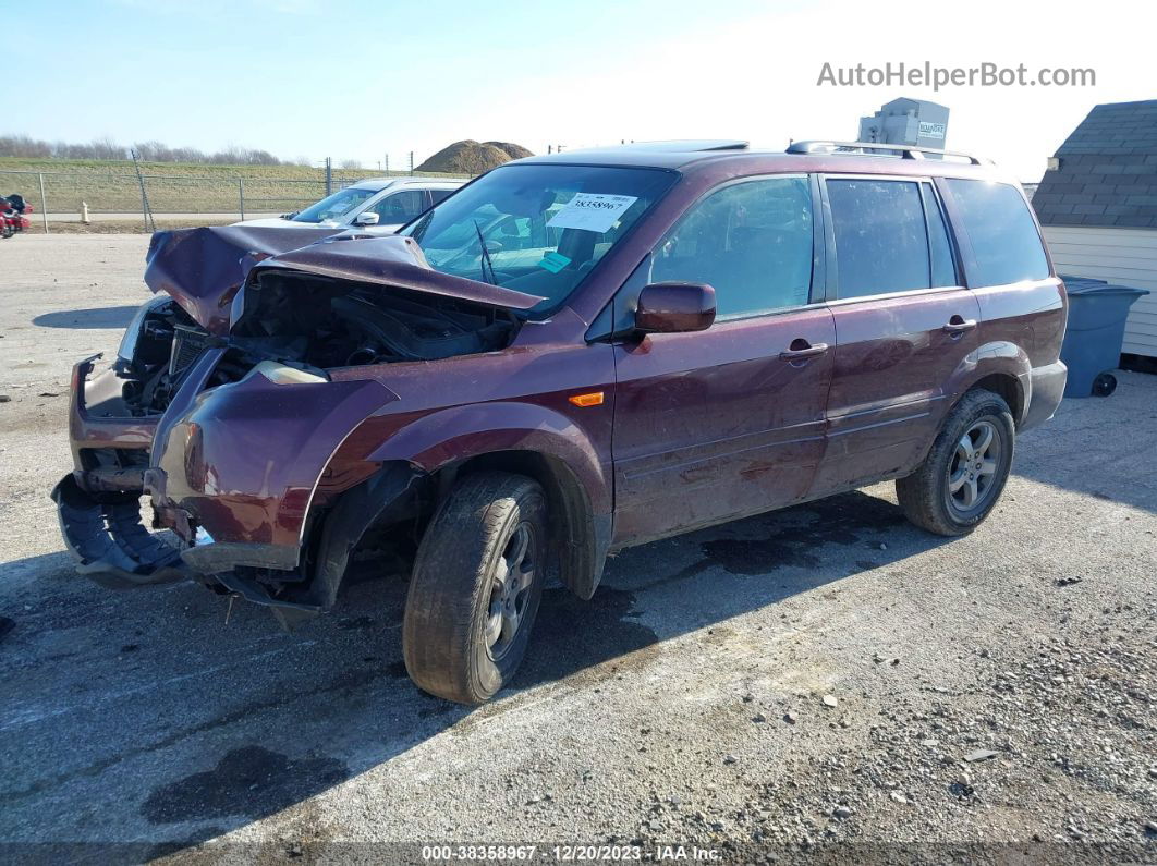 2007 Honda Pilot Ex-l Purple vin: 5FNYF18697B006018