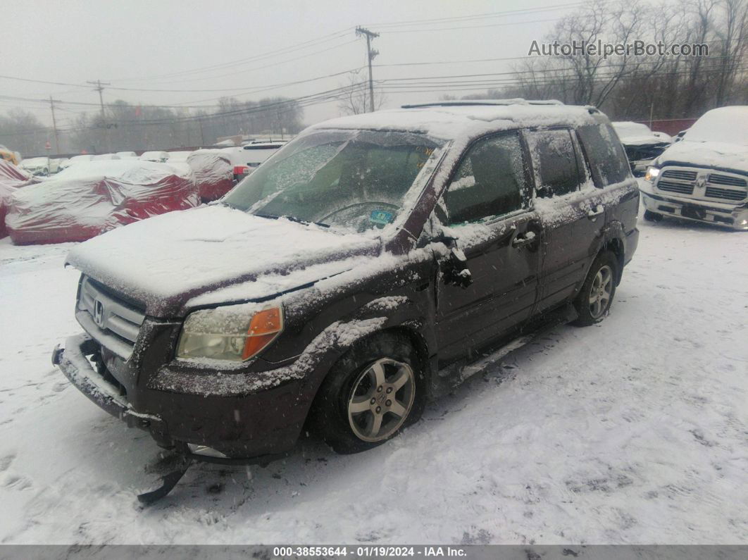 2007 Honda Pilot Ex-l Maroon vin: 5FNYF186X7B005542