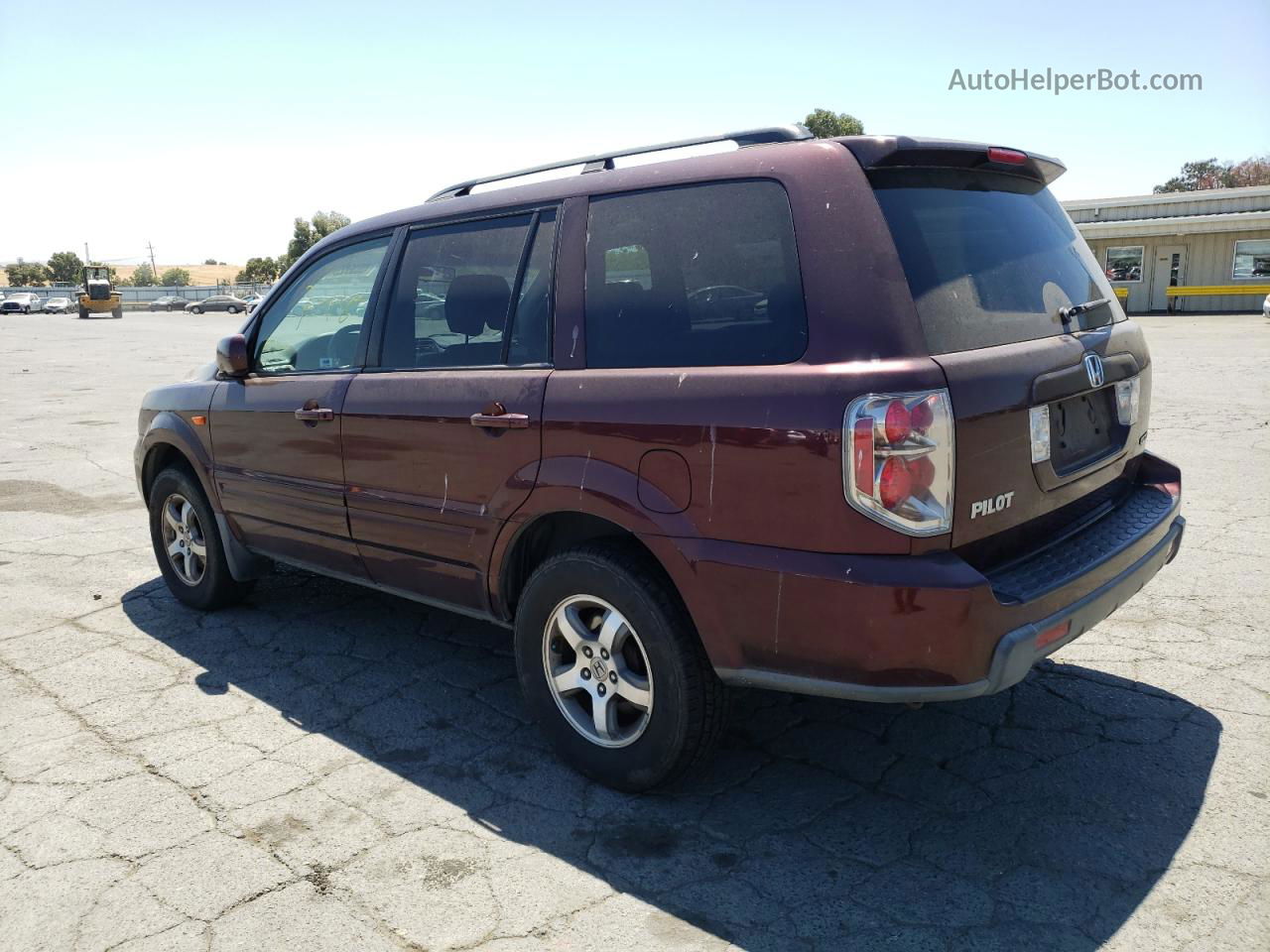 2007 Honda Pilot Exl Burgundy vin: 5FNYF186X7B015214