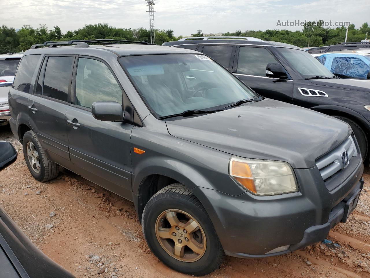 2007 Honda Pilot Exl Gray vin: 5FNYF186X7B021966