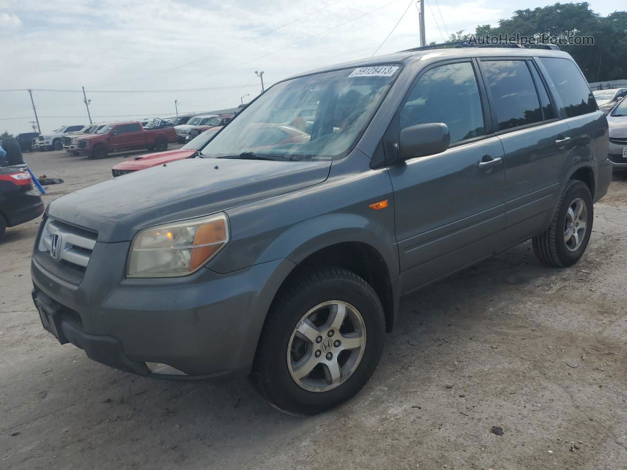 2007 Honda Pilot Exl Gray vin: 5FNYF186X7B021966