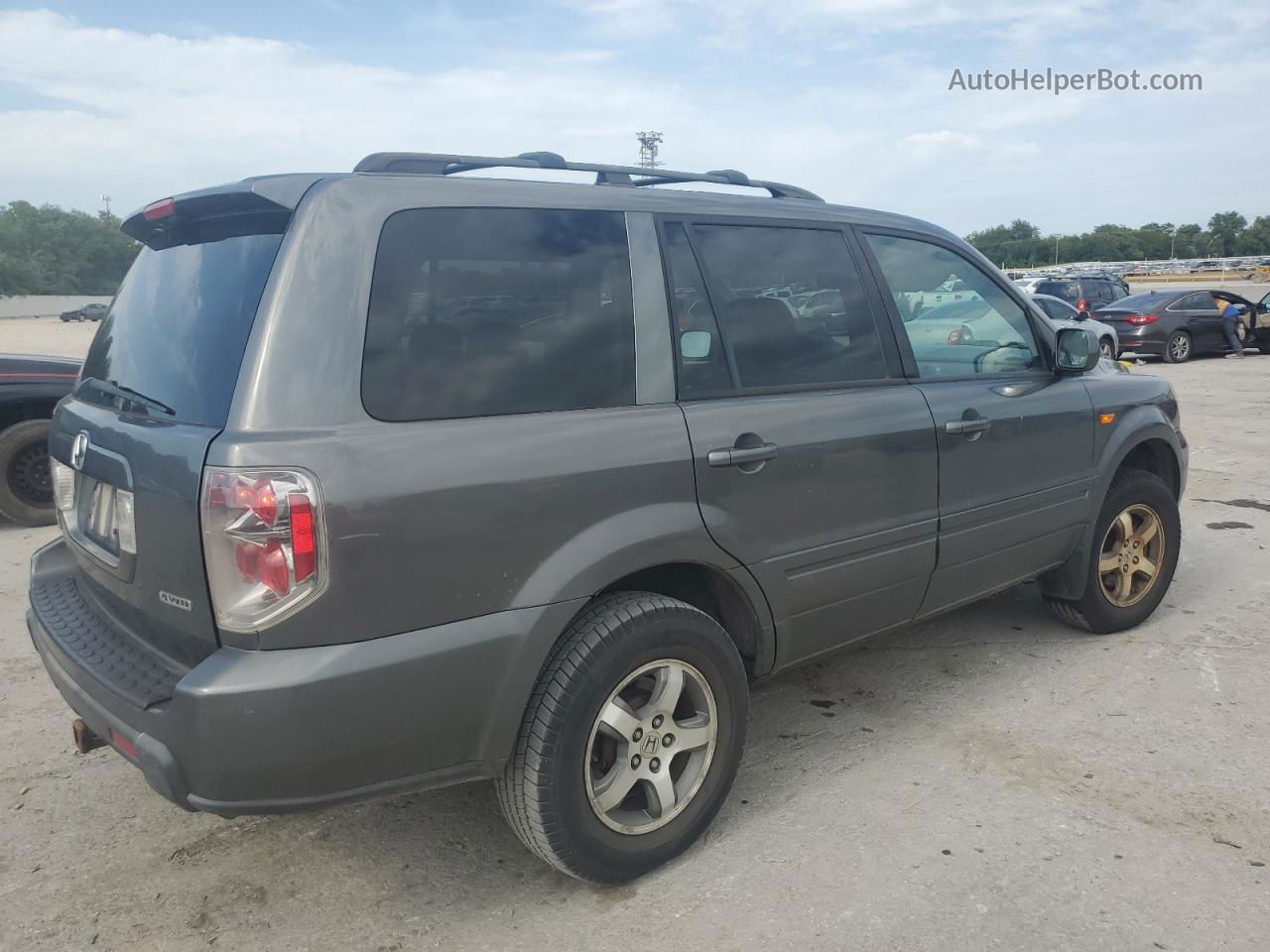 2007 Honda Pilot Exl Gray vin: 5FNYF186X7B021966