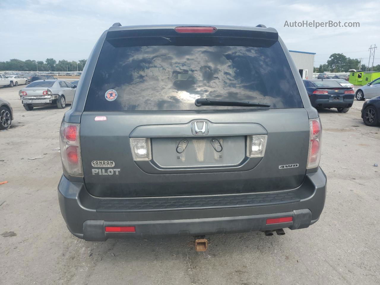 2007 Honda Pilot Exl Gray vin: 5FNYF186X7B021966