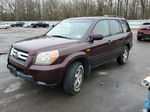 2007 Honda Pilot Exl Burgundy vin: 5FNYF186X7B023233