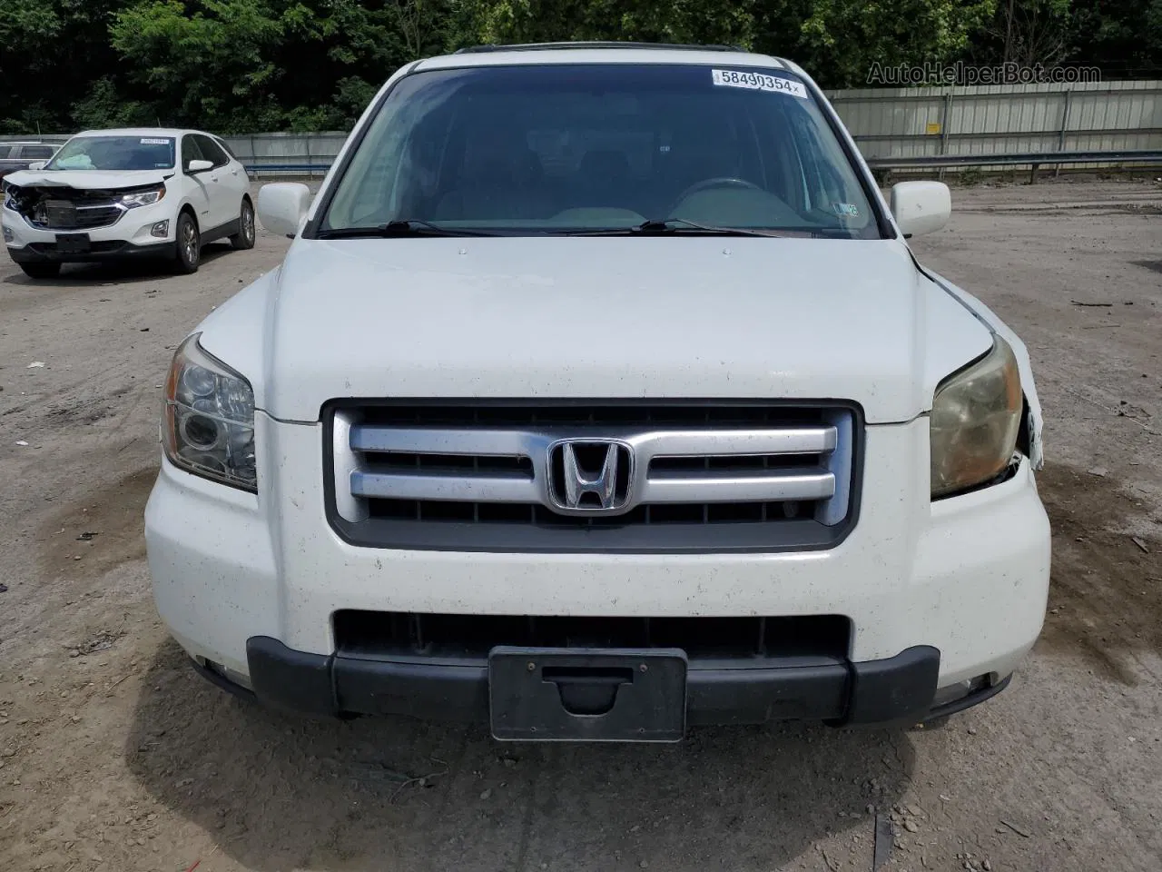 2007 Honda Pilot Exl White vin: 5FNYF18707B000083