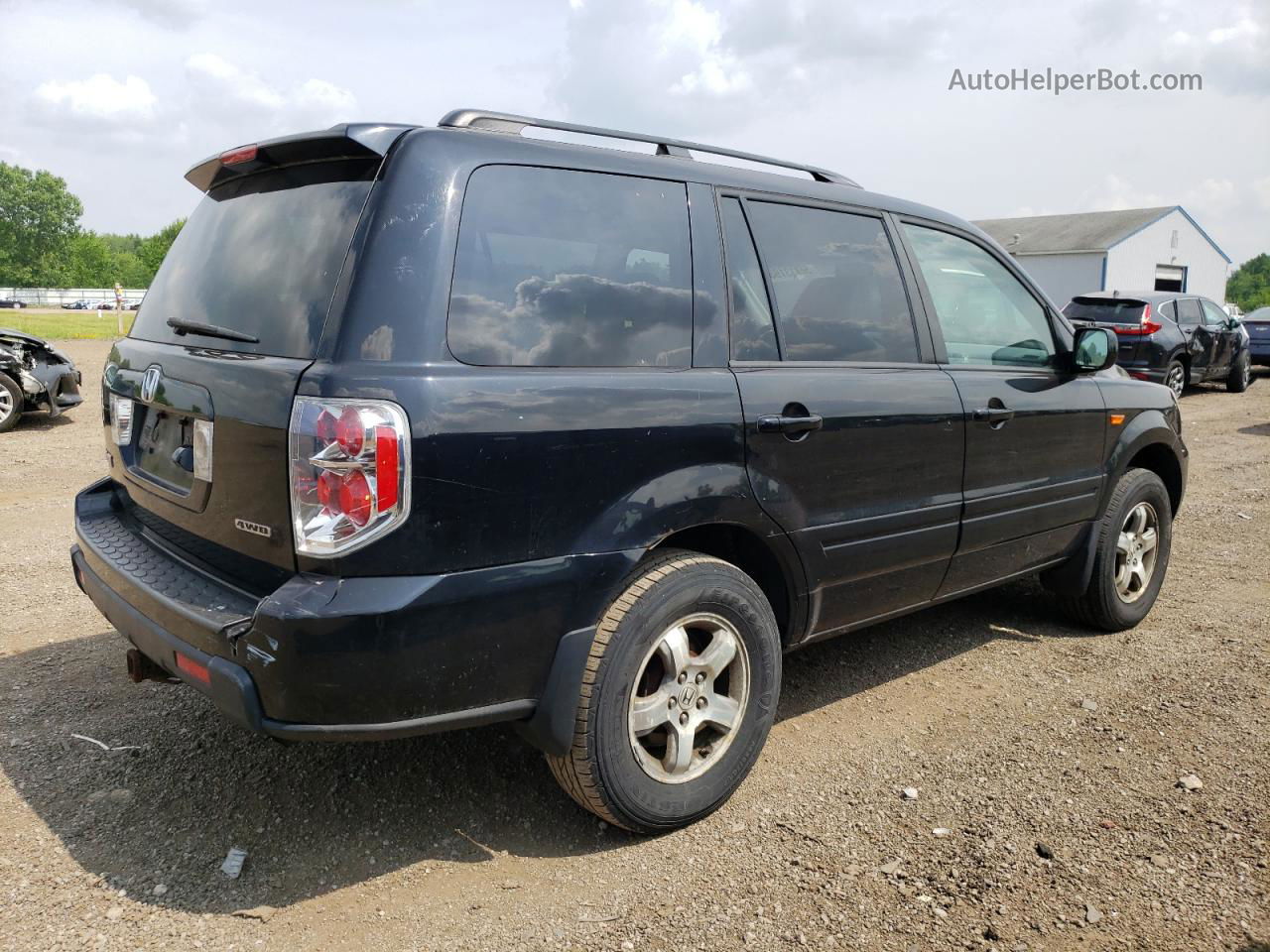 2007 Honda Pilot Exl Black vin: 5FNYF18717B032105