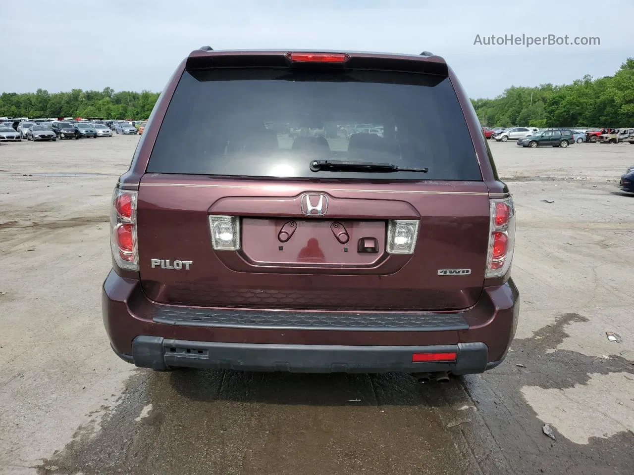 2007 Honda Pilot Exl Фиолетовый vin: 5FNYF18757B031720