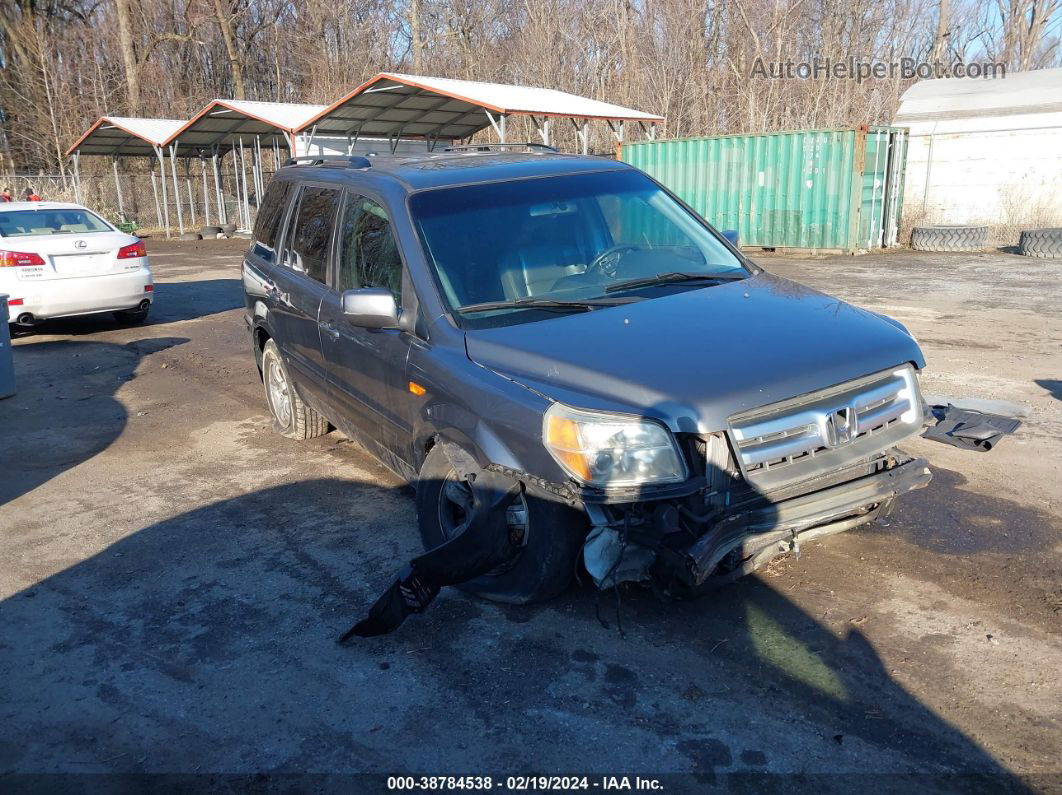 2007 Honda Pilot Ex-l Gray vin: 5FNYF18777B001473