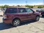 2007 Honda Pilot Exl Burgundy vin: 5FNYF18787B008206