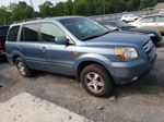 2007 Honda Pilot Exl Синий vin: 5FNYF18787B008383