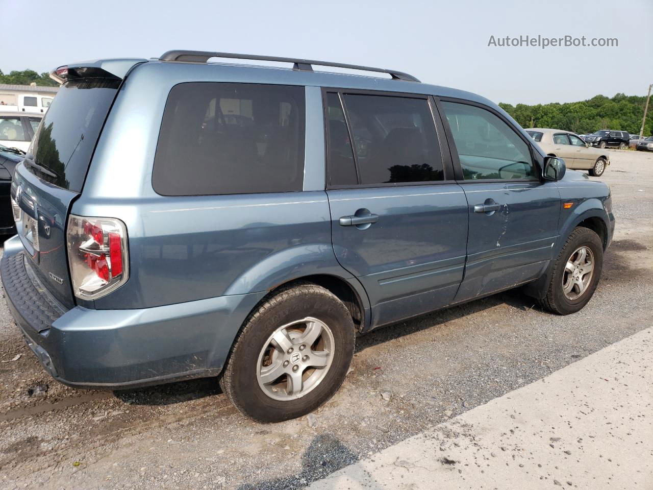 2007 Honda Pilot Exl Blue vin: 5FNYF18787B008383