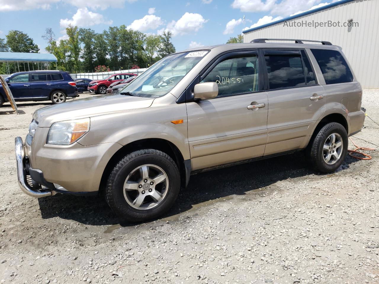 2007 Honda Pilot Exl Gold vin: 5FNYF18787B026141