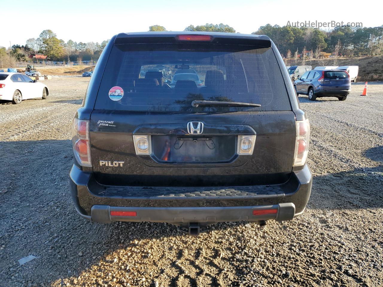 2007 Honda Pilot Lx Black vin: 5FNYF28107B024076