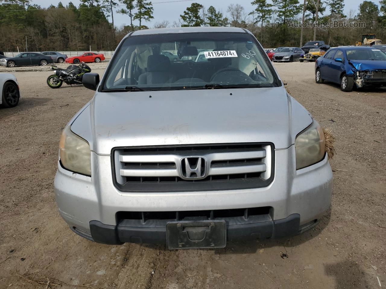 2007 Honda Pilot Lx Silver vin: 5FNYF28117B009893