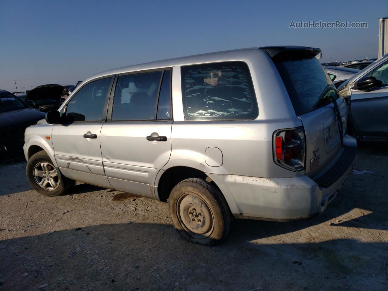 2007 Honda Pilot Lx Silver vin: 5FNYF28117B023891