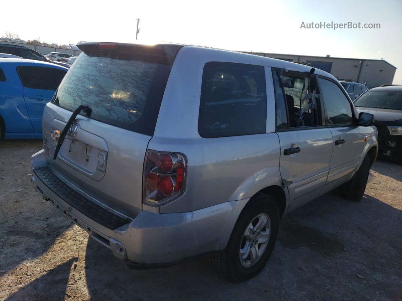 2007 Honda Pilot Lx Silver vin: 5FNYF28117B023891