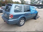 2007 Honda Pilot Lx Blue vin: 5FNYF28117B040948