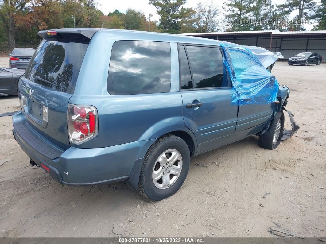 2007 Honda Pilot Lx Blue vin: 5FNYF28117B040948