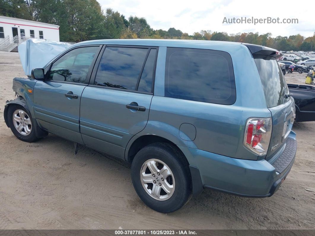 2007 Honda Pilot Lx Blue vin: 5FNYF28117B040948