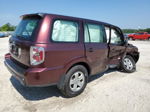 2007 Honda Pilot Lx Burgundy vin: 5FNYF28127B020837