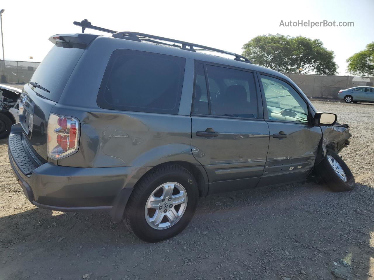 2007 Honda Pilot Lx Gray vin: 5FNYF28127B030493