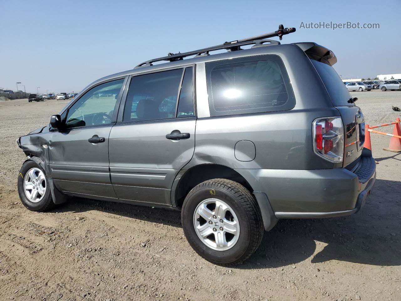 2007 Honda Pilot Lx Gray vin: 5FNYF28127B030493