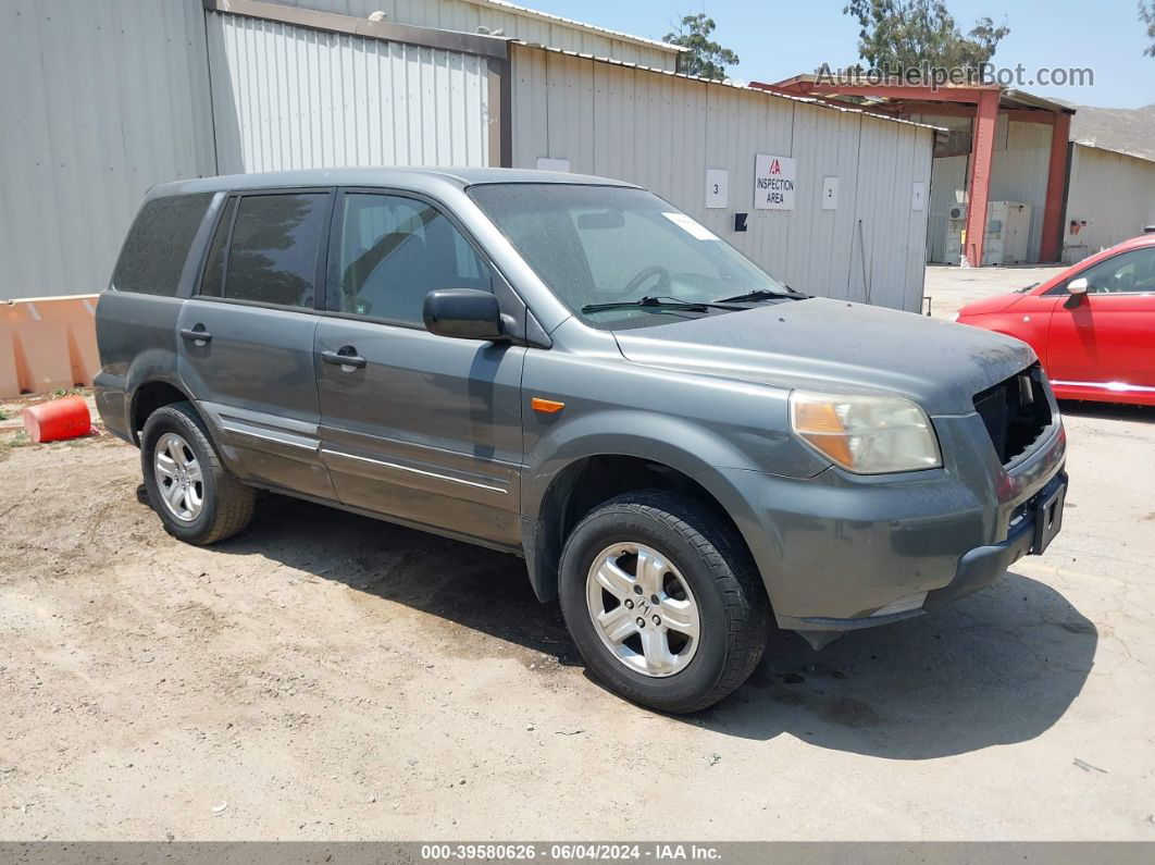 2007 Honda Pilot Lx Gray vin: 5FNYF28127B044460